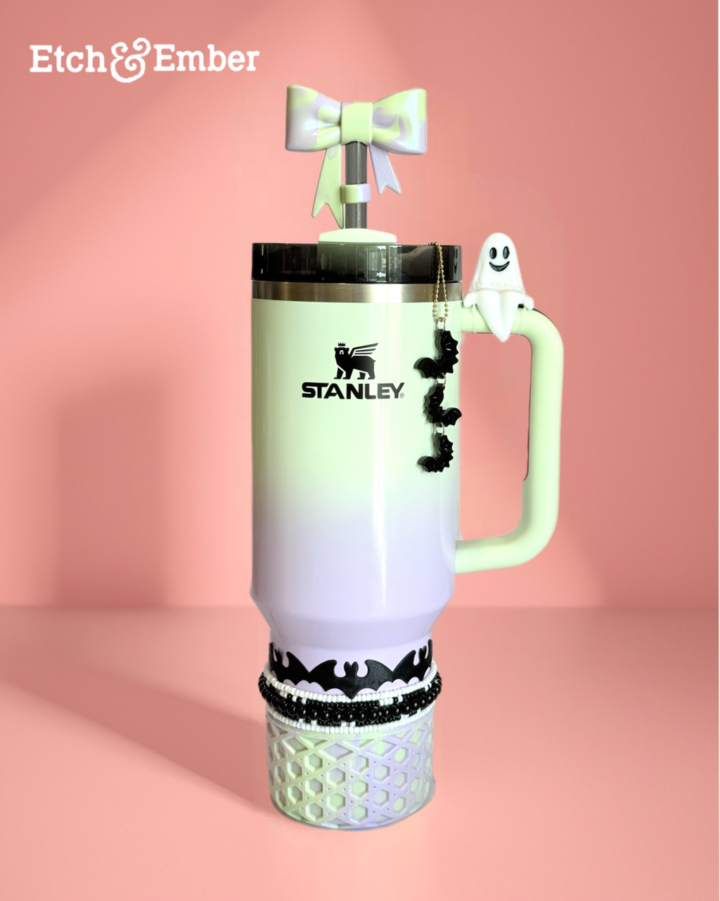 Sitting Ghost Charm - Tumbler Handle Charm