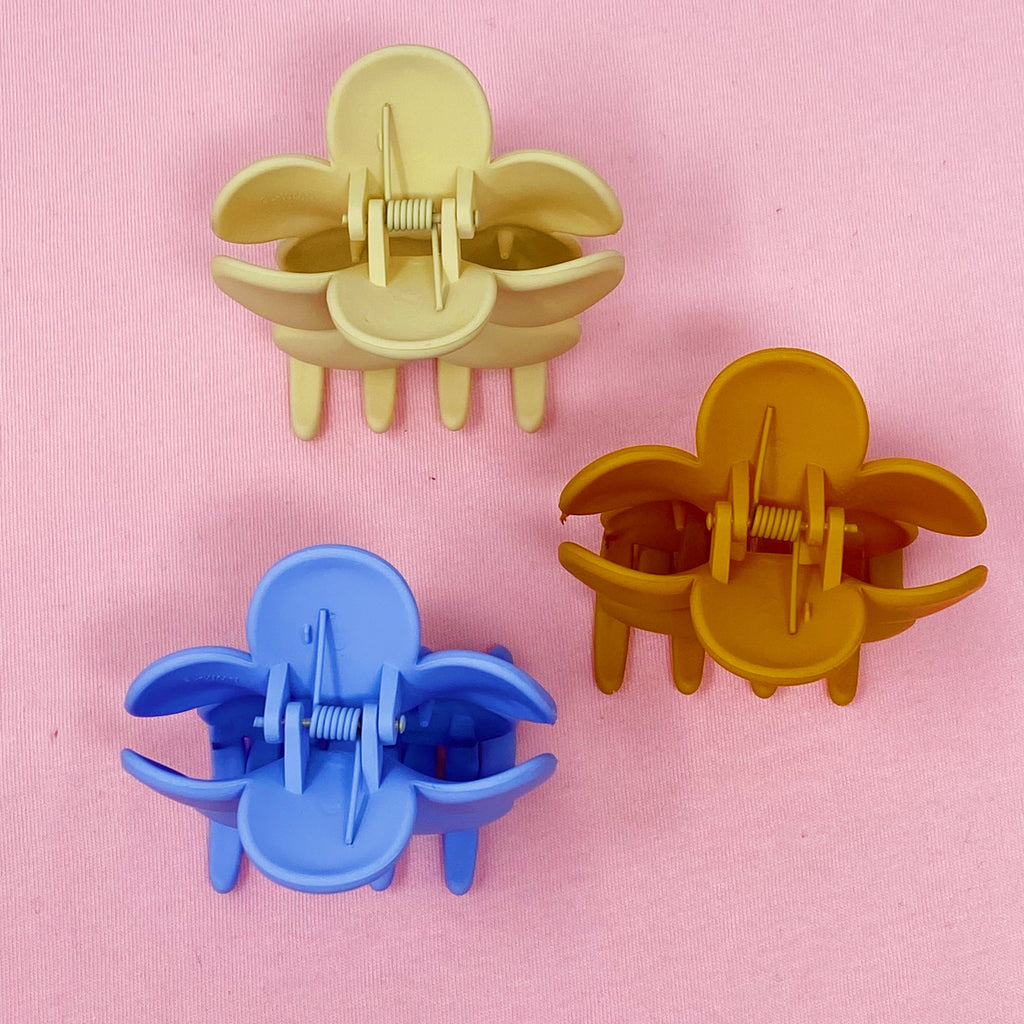 Matte Flower Power Hair Claw Set