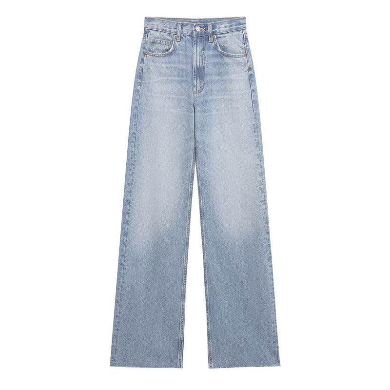 Women's Harajuku Loose Wide-Leg High-Rise Denim Jeans - Image 4