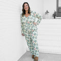 Women's Christmas Peace Pajama Set in Bamboo Viscose