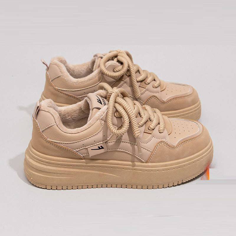 Women's Color Block Platform Sneakers Thick Soled Casual Shoes - Image 6