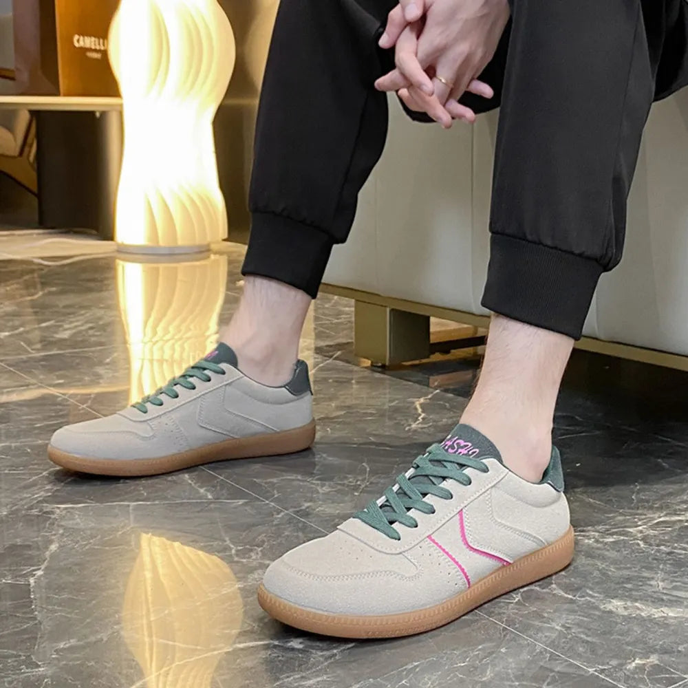 Round Toe Lace-Up Sneakers Casual Mesh Streetwear Shoes