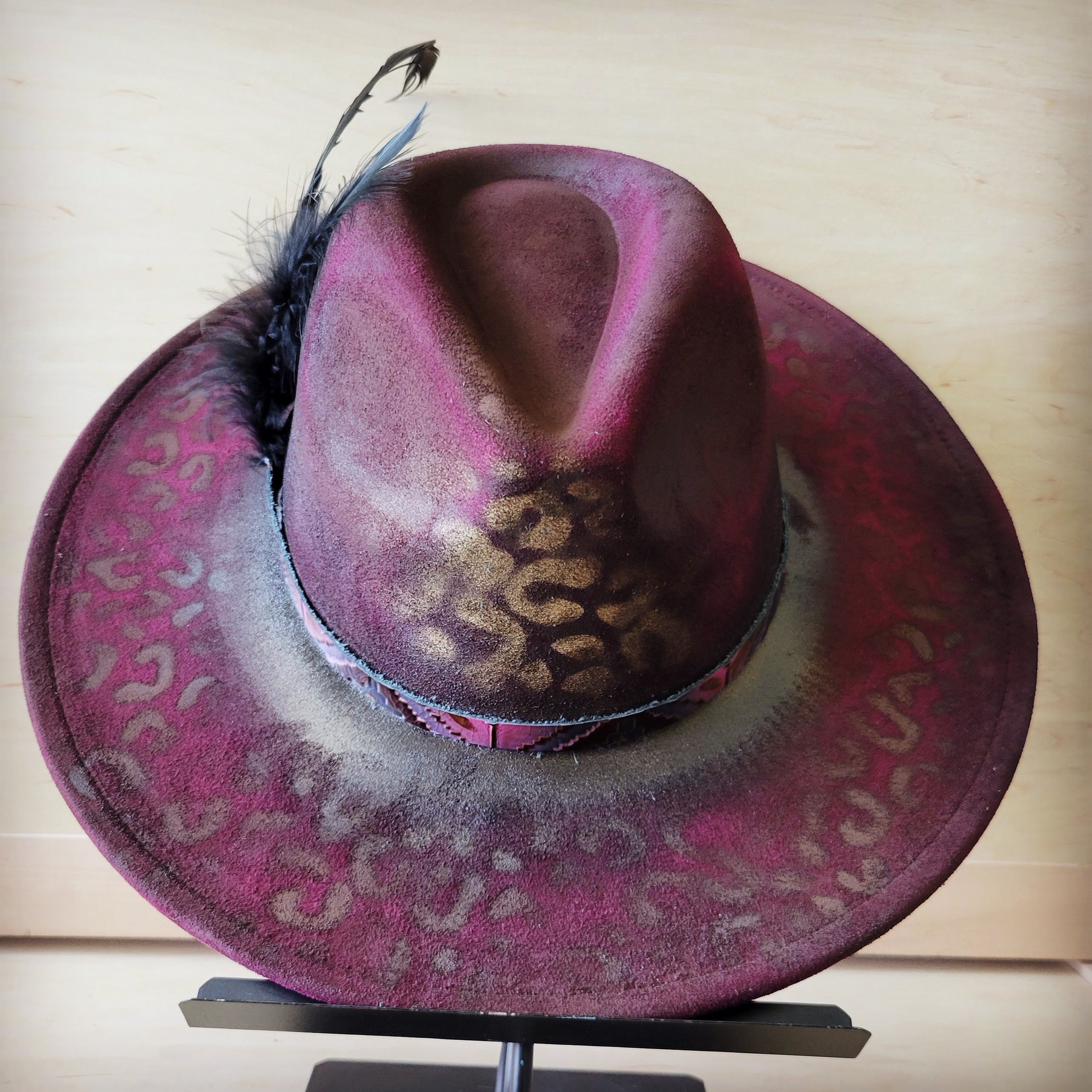 CUSTOM Hand-Painted Cowgirl Western Boho Hat A123