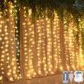 Meonum Curtain Tapestry Backdrop String Lights Each 13 Strings 6.6 x 5 ft Tapestry Fairy String Light 8 Modes Window Wall Hanging Light Strings for Bedroom Christmas Curtain Decor(3 Pack)