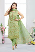 Joban Fashion Jacquard Green Color Kurta Set