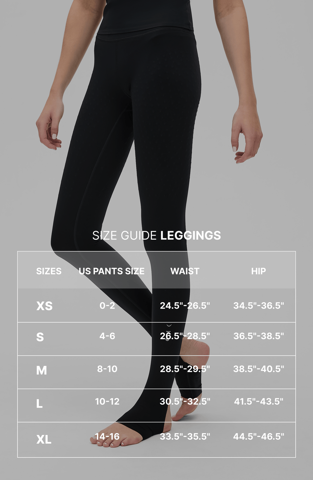 Lymphatic Stirrup Compression Leggings High Waisted Black