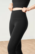 Lisse Compression Leggings High Waisted Minimalist Black