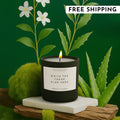 8oz White Tea, Cedar, and Aloe Vera luxury candle with lid