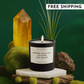8oz Amber Crystal | Vetiver | Oud Musk Candle with Lid and Box (Inspired by Baccarat Rouge 540®)