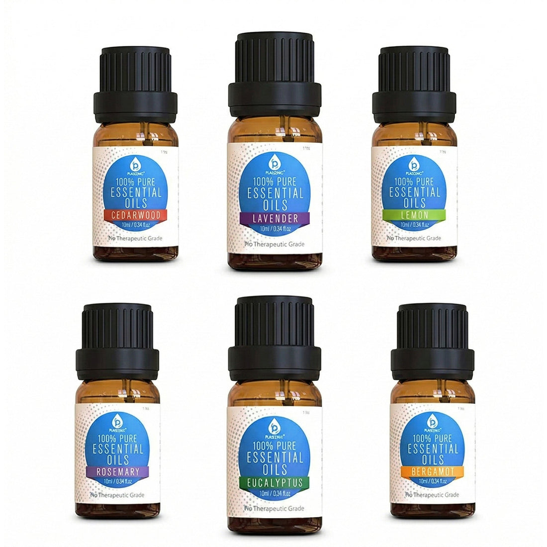 6 Pack of 100% Pure Essential Aromatherapy Oils