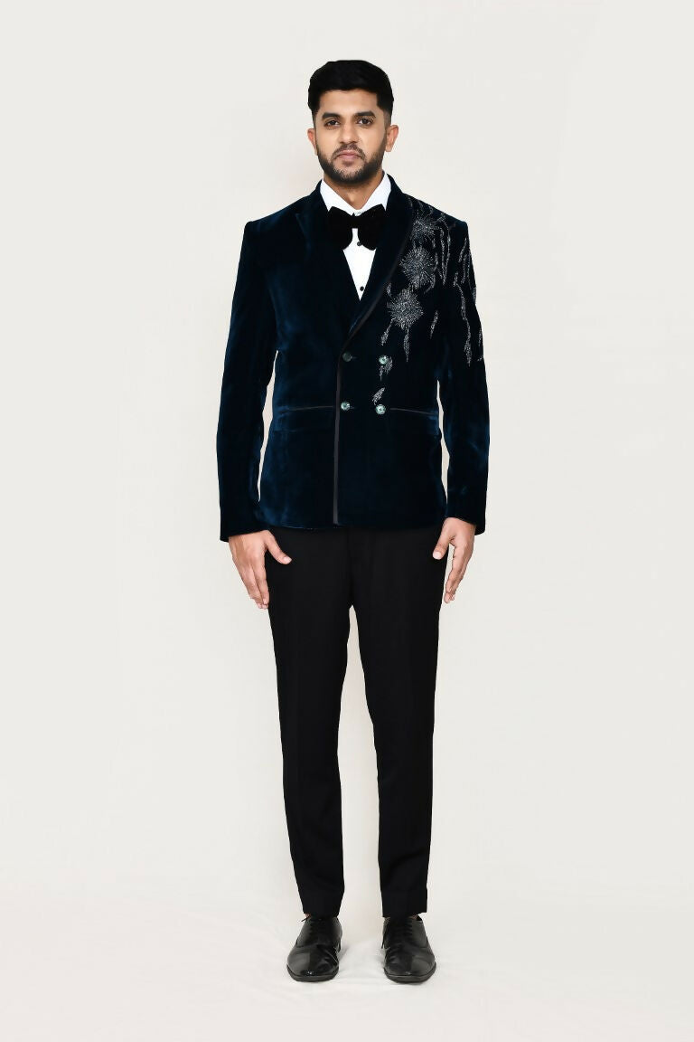 White Imported Velvet Coat, Shirt, Pant, and Bow Tie Set