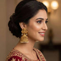 Antique God Lakshmi Jhumka Earrings for Festive Kids Wear