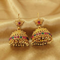 Antique Rajwadi Lotus Jhumka Earrings for Women and Girls