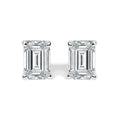 14K White Gold 1/2 Cttw Lab Grown Emerald Cut Diamond Solitaire Stud Earrings