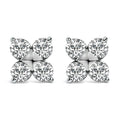 10K White Gold 1/2 Cttw Lab Grown Diamond Snowflake Stud Earrings