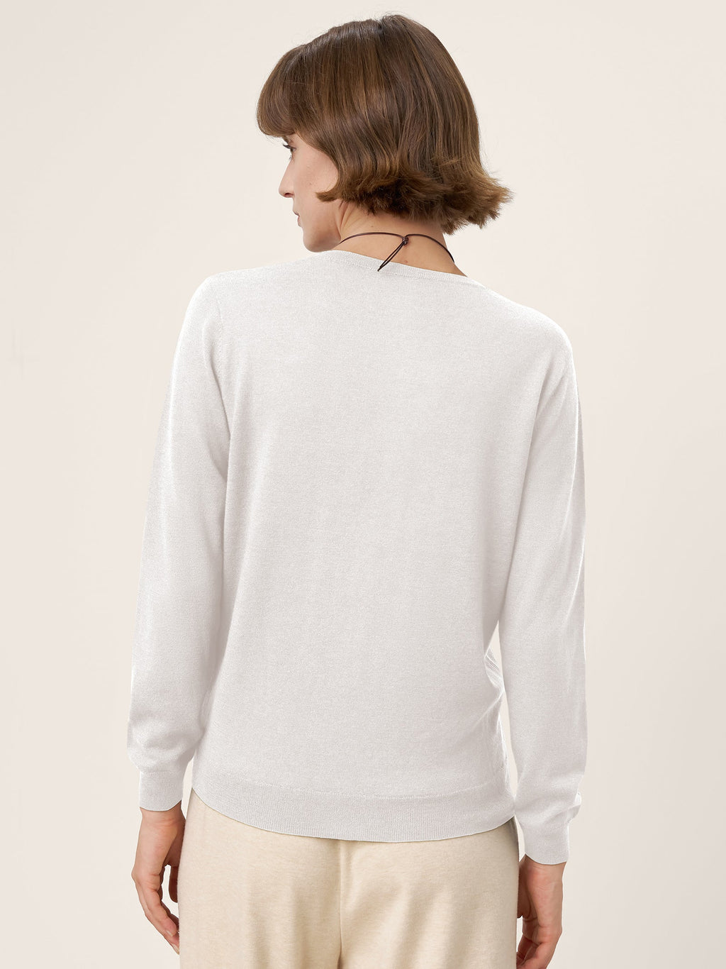 100% Extra-Fine Merino Wool Essential Crew Neck Knit Sweater BRIDGET