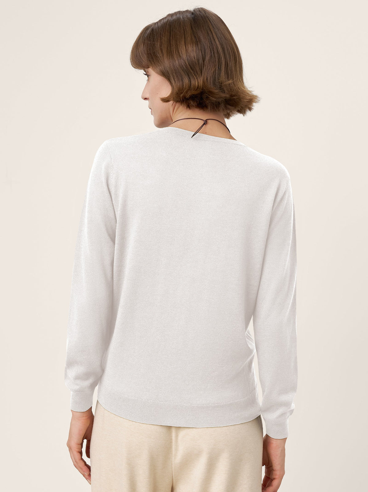 100% Extra-Fine Merino Wool Essential Crew Neck Knit Sweater BRIDGET