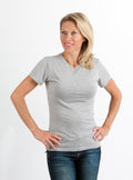 Women's Bamboo Cotton T-Shirt in Heather Grey