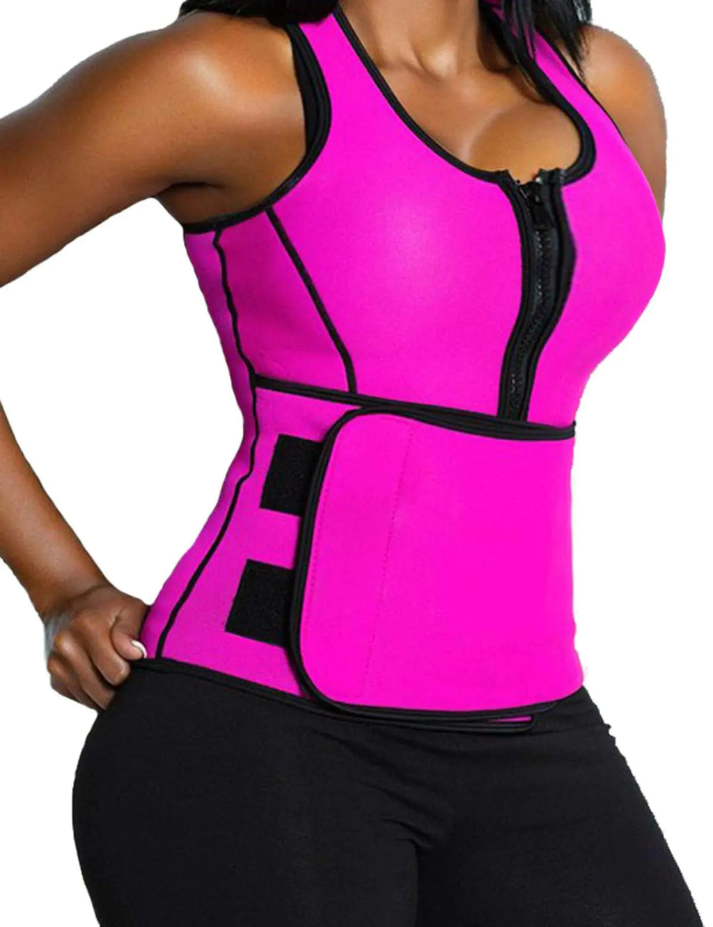 Lelinta Neoprene Sauna Suit - Sauna Tank Top Vest with Adjustable Shaper Trainer BeltRed5XL(Fit For Waist:37.8"-39.4")