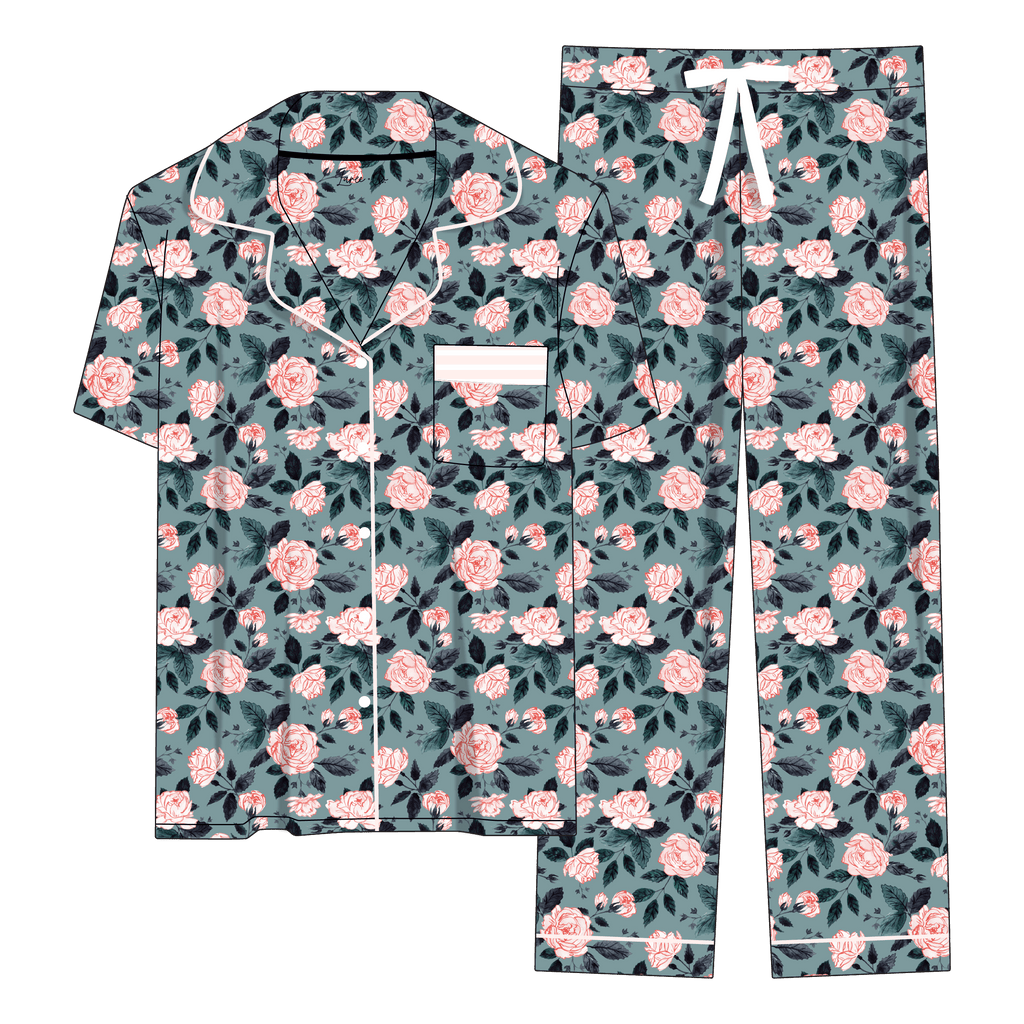 Evelyn Floral Bamboo Women's Luxe Lounge Set