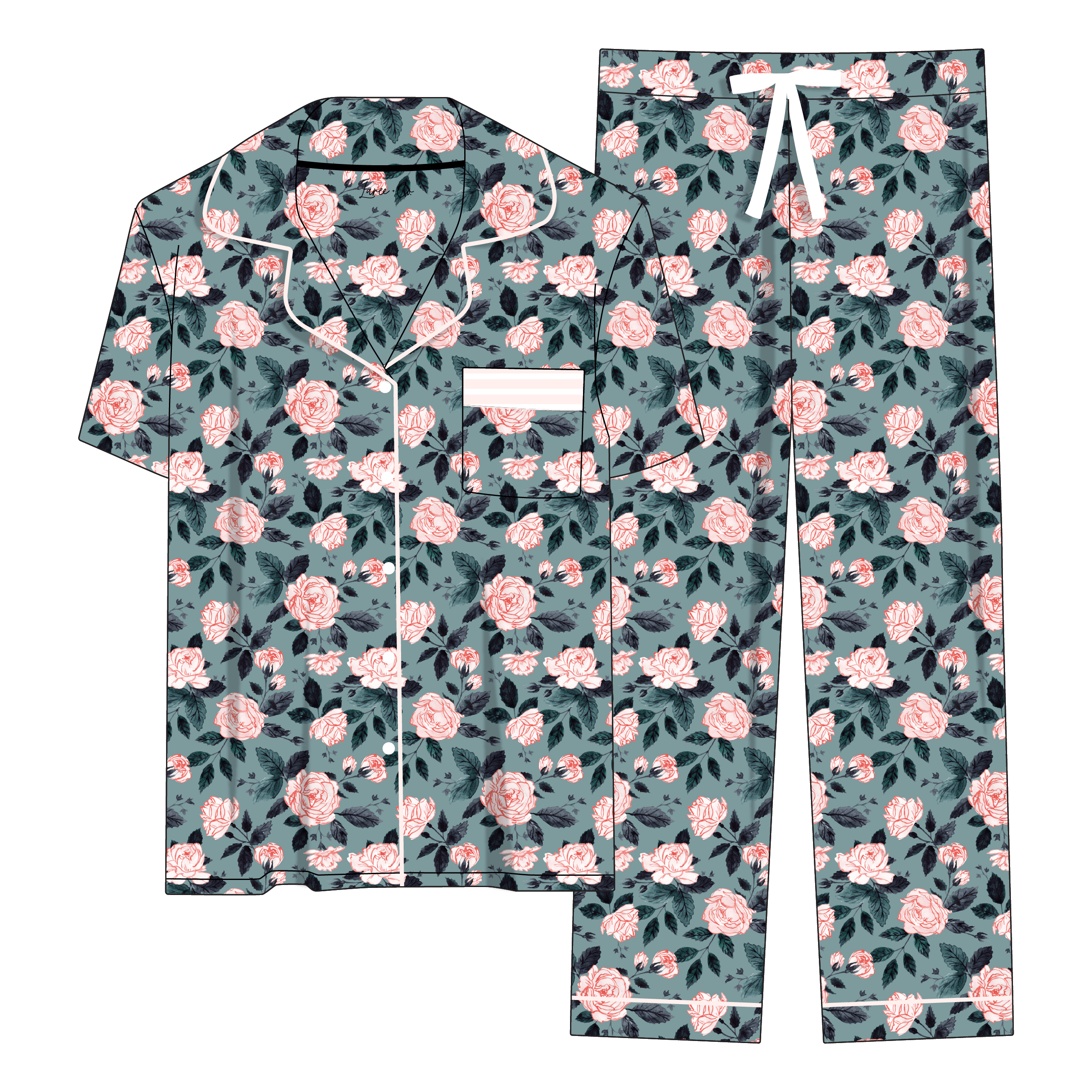 Evelyn Floral Bamboo Women's Luxe Lounge Set