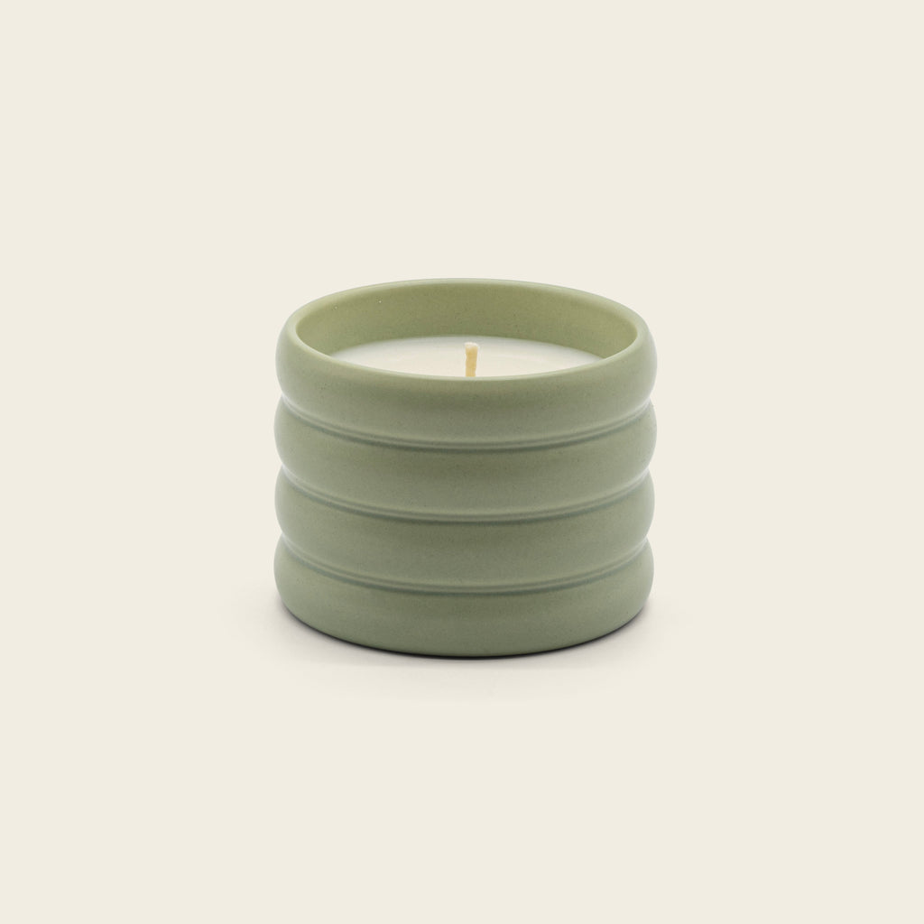 Ribbed Ceramic Soy Wax Candle in Pastel Colors - Image 9