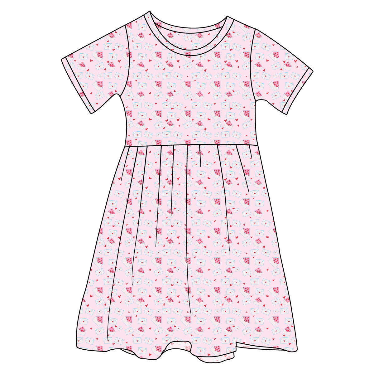 Ezrah Valentines Bamboo Ruffle Spin Dress (Pre-Order)