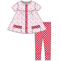 Ezrah Valentines Bamboo Short Sleeve Tunic + Legging Set (Pre-Order)
