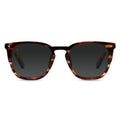 The Echo sunglasses in brown horn pattern with marble accents and metal frame detail