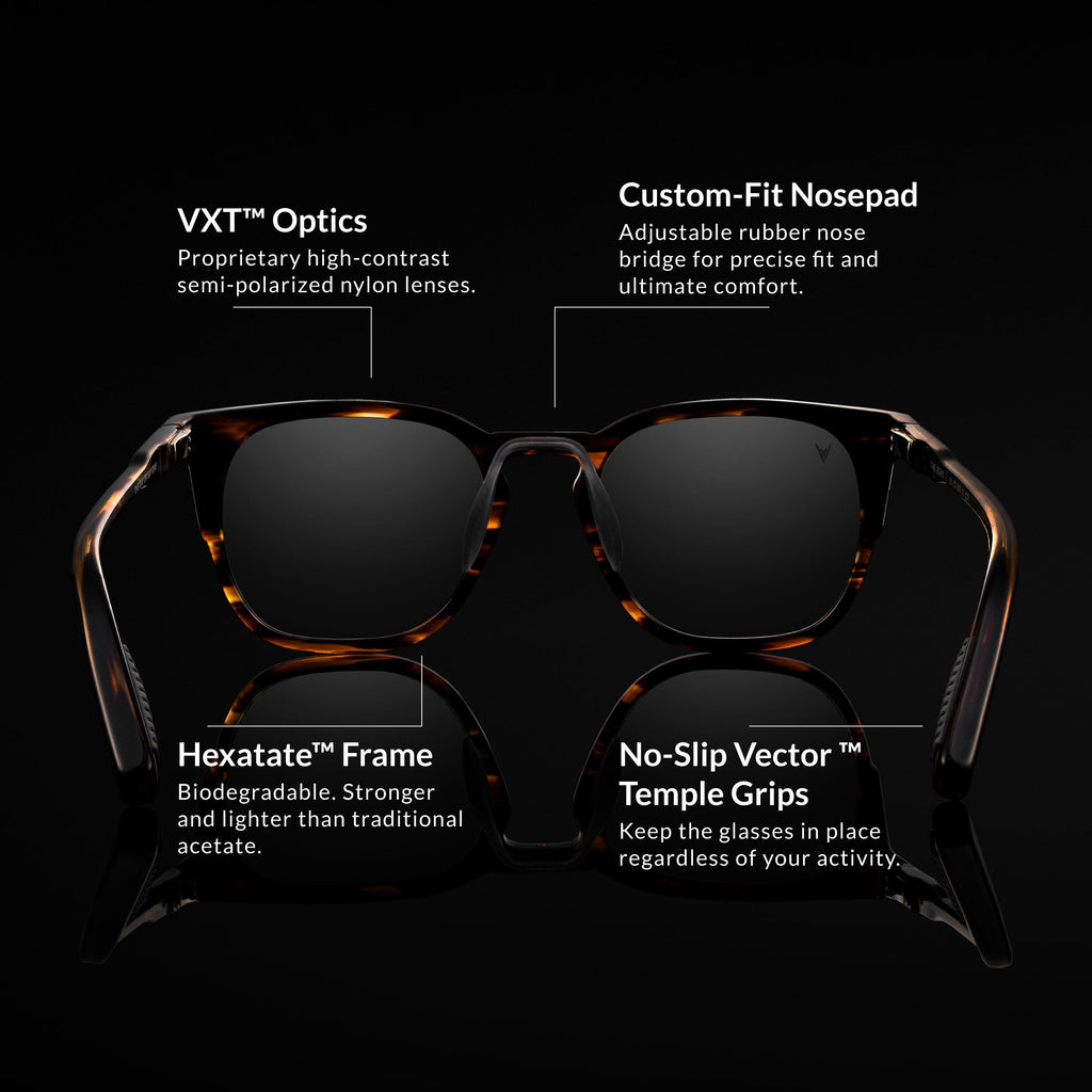 The Echo Premium Acetate Sunglasses in Brown Horn