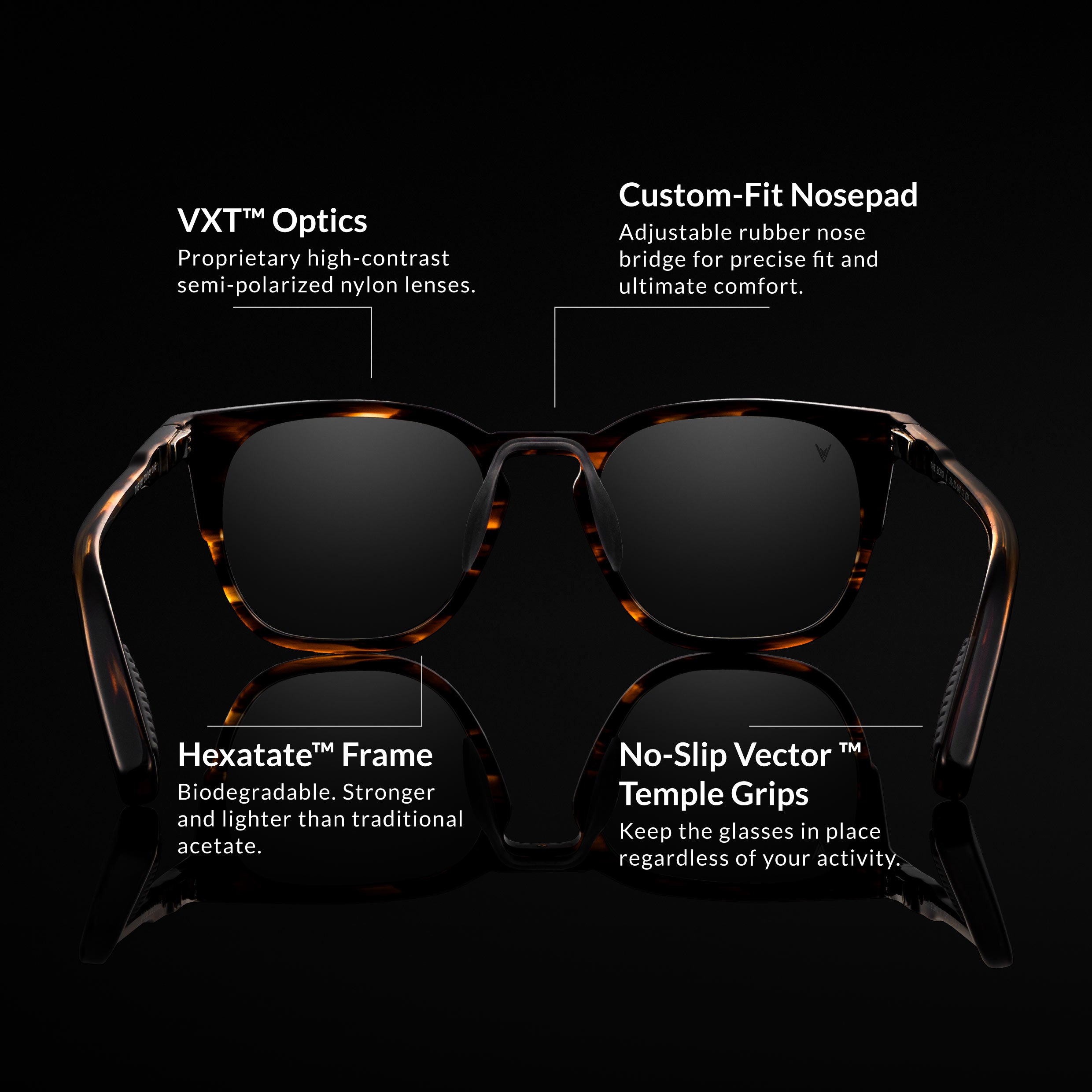 The Echo Premium Acetate Sunglasses in Brown Horn