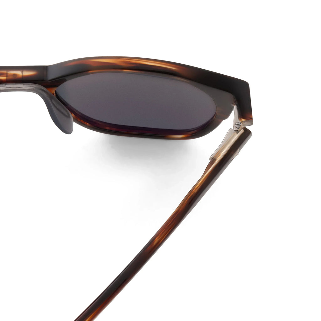 The Echo Premium Acetate Sunglasses in Brown Horn