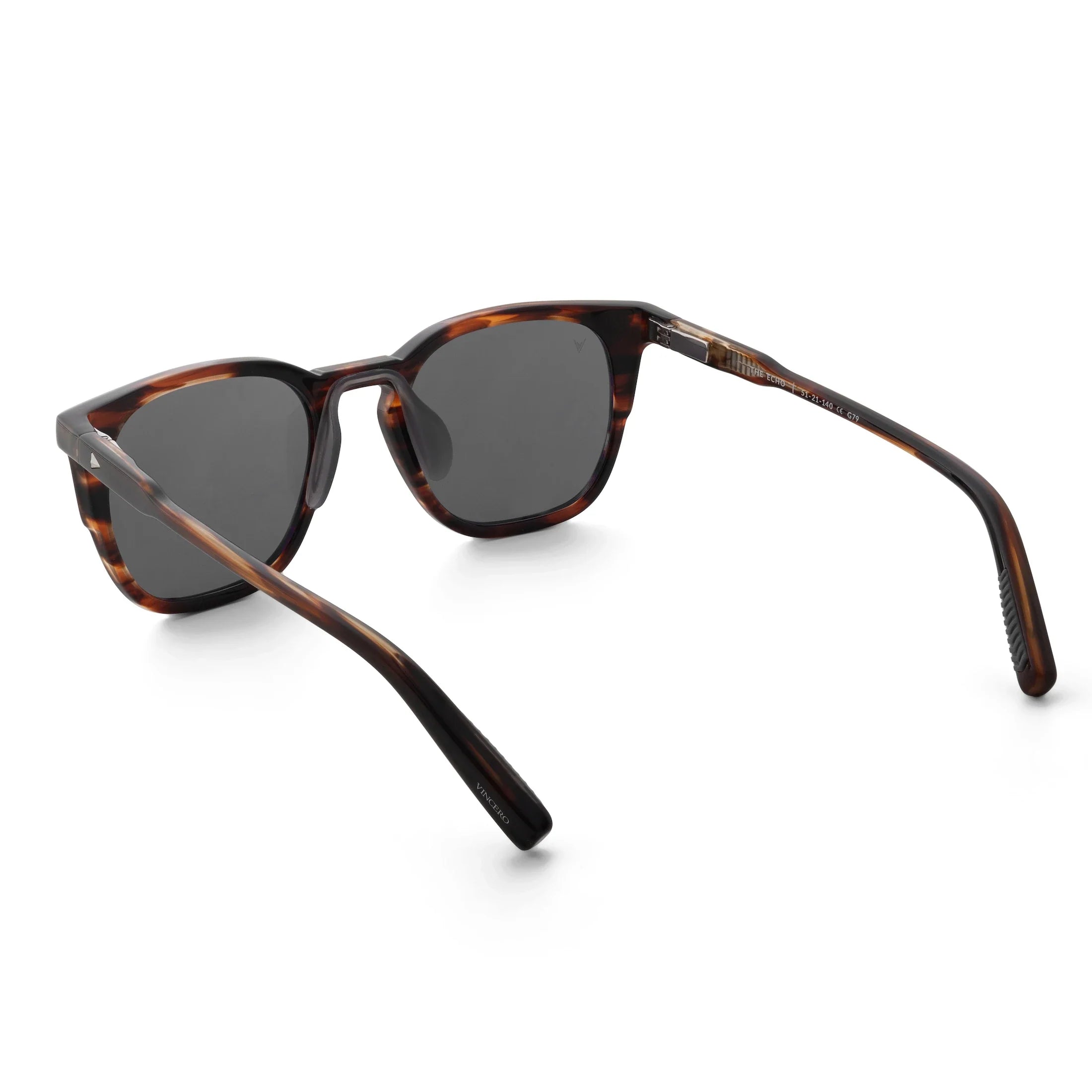 The Echo Premium Acetate Sunglasses in Brown Horn