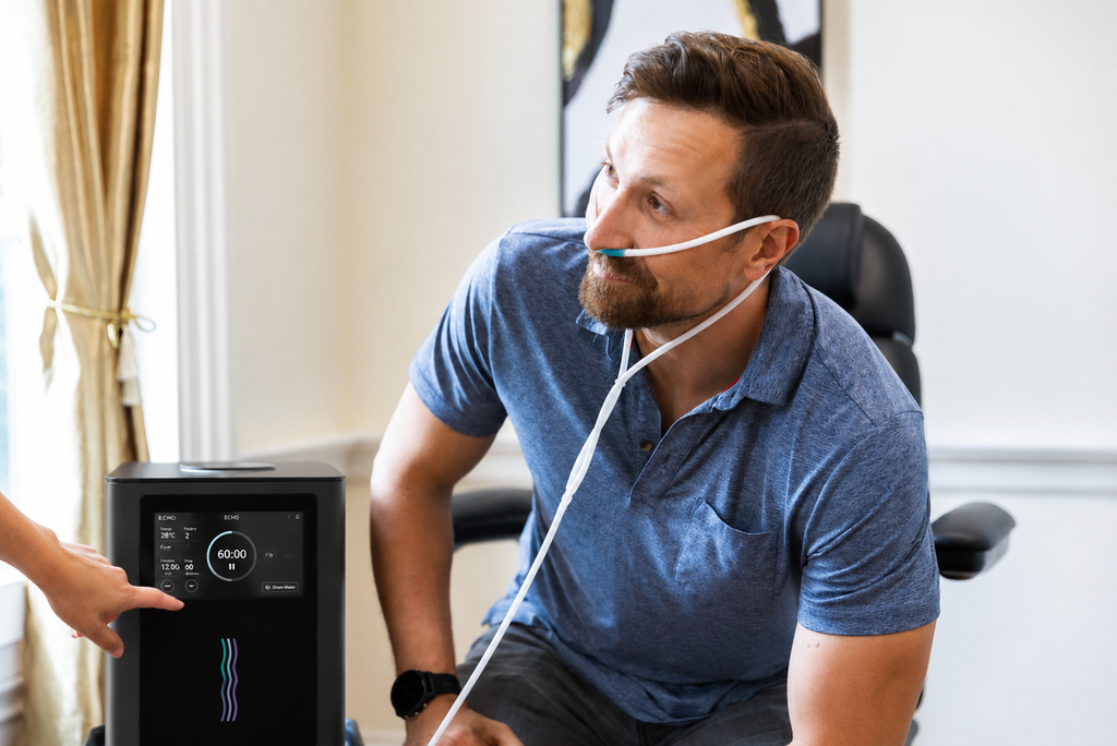 Modern Hydrogen Inhalation Machine Minimalist Tall Floor Device