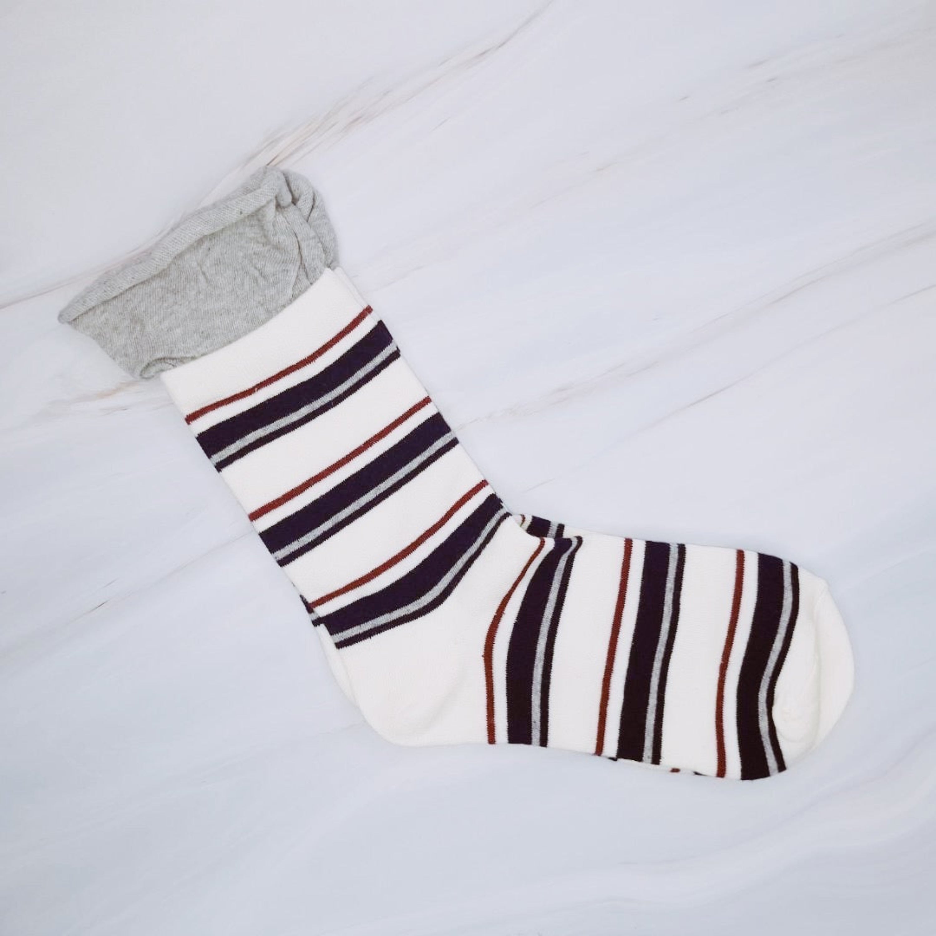 Edgy Sassy Striped Socks Set Of 2
