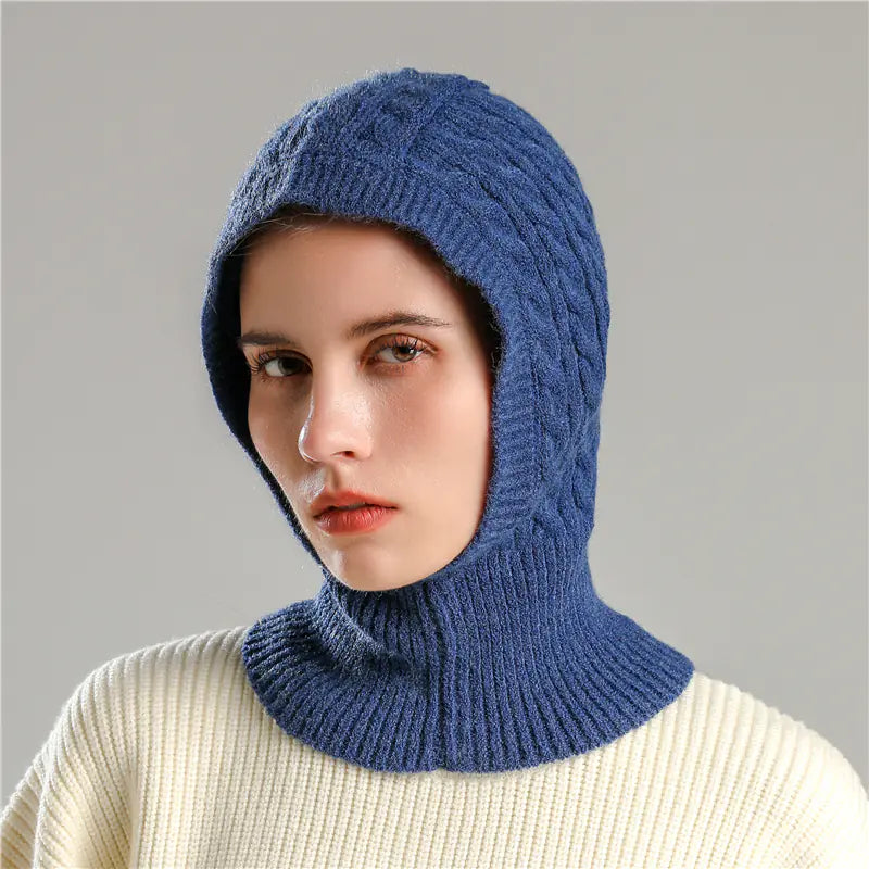 Women's Winter Knitted Cap and Warm Scarf Set
