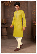 Joban Fashion Green Cotton Kurta Pyjama