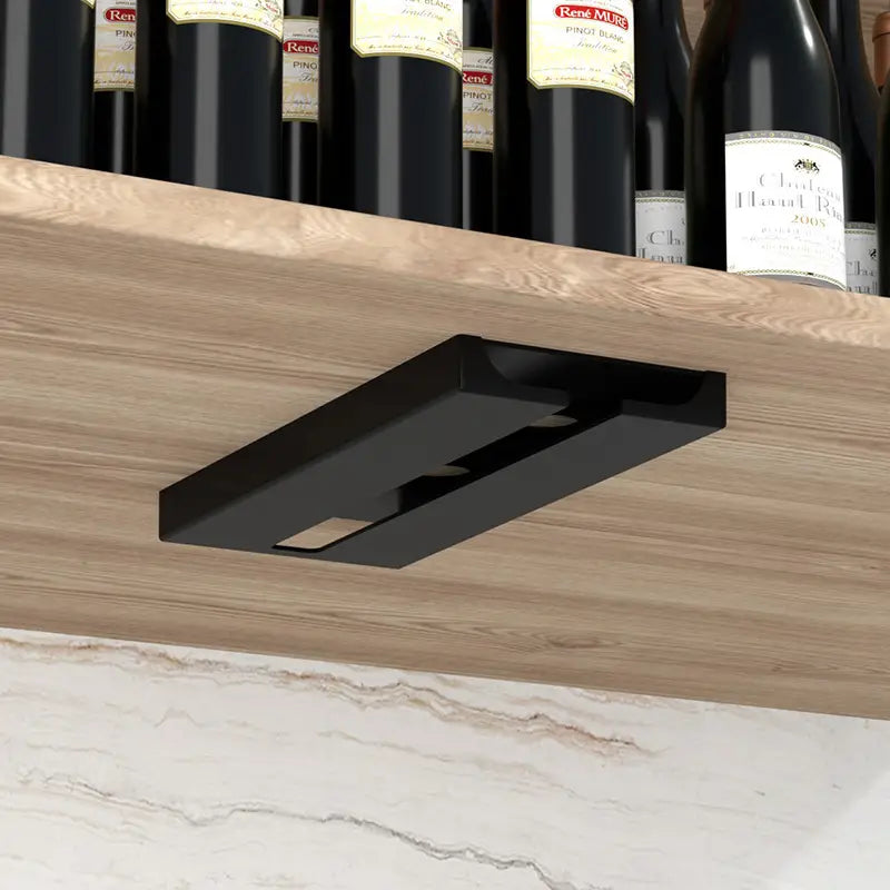Wine Glass Holder Rack Under Shelf - No Drill Required