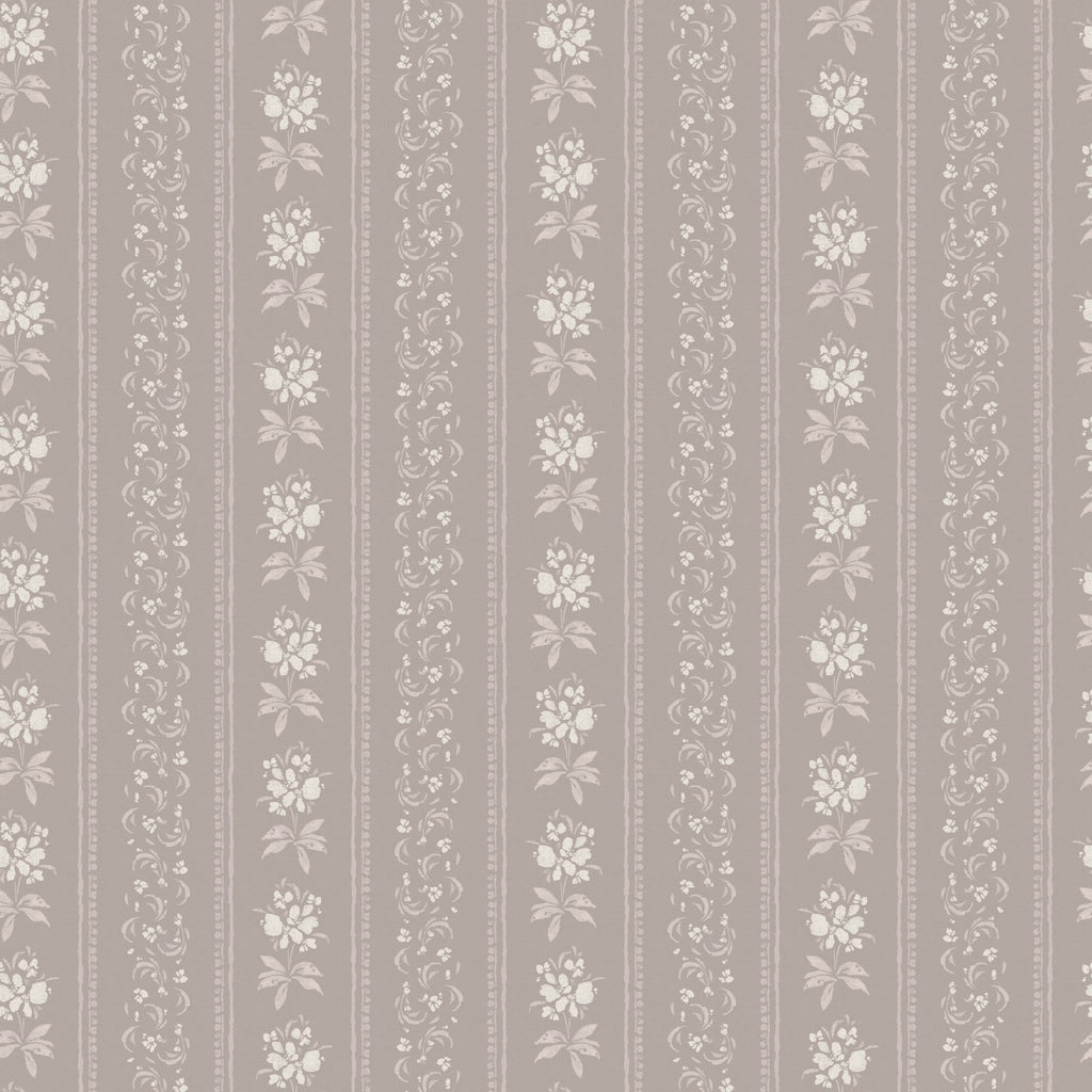 Elaine Striped Wallpaper in Dusty Blue and Cream Cottagecore