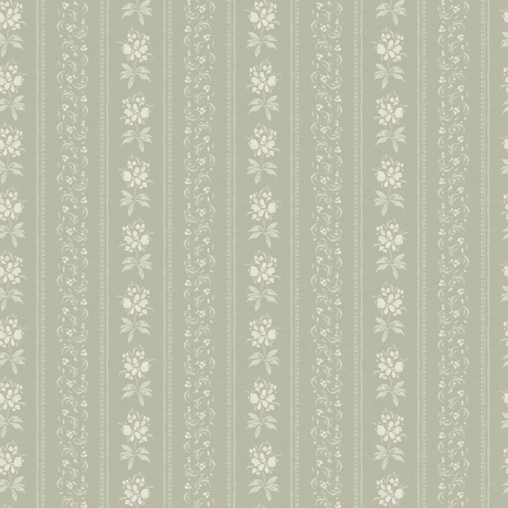 Elaine Striped Wallpaper in Dusty Blue and Cream Cottagecore