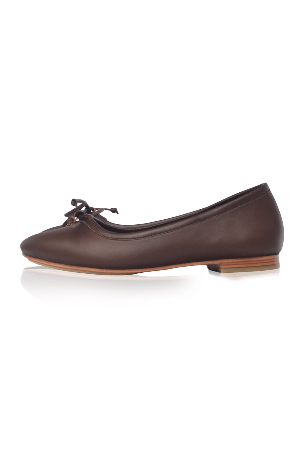Elaria Bow Leather Ballet Flats