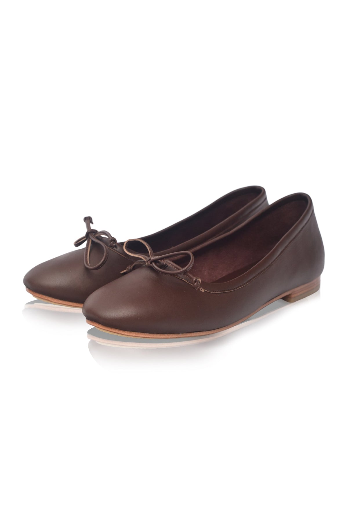 Elaria Bow Leather Ballet Flats
