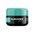 Elegance matte hair wax in a glossy black jar with a teal cap on a neutral background.