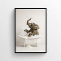 Elephant Animal Bathroom Tub Poster