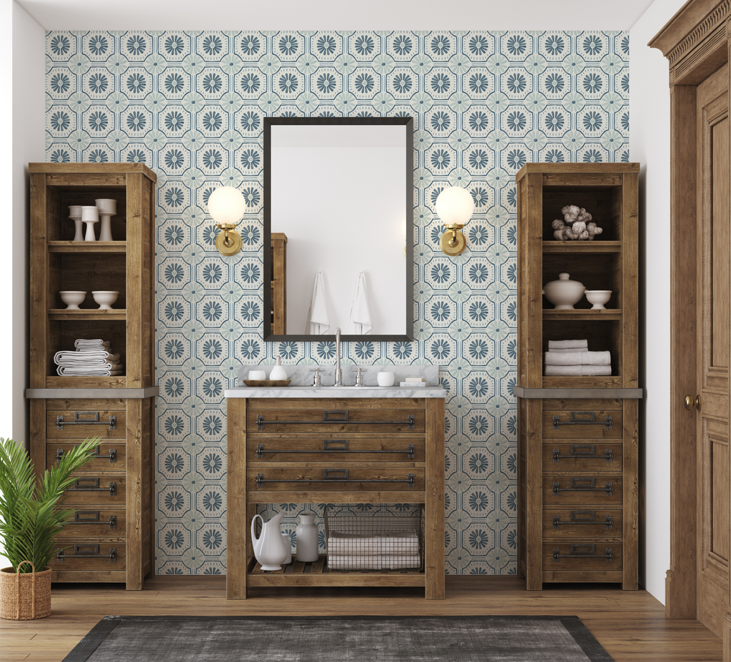 Eliza Geometric Removable Wallpaper for Transitional Decor