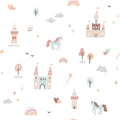 Ella Whimsical Nursery Removable Wallpaper - Pastel & White