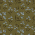 Ellery Floral Wallpaper in Olive, Terracotta and Sage Green