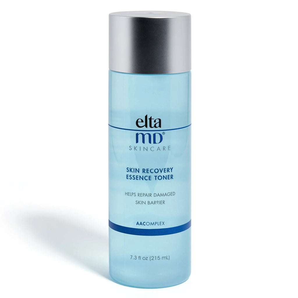 EltaMD Skin Recovery Essence Toner bottle, a gentle pH-balancing face toner with amino acids and malachite extract.