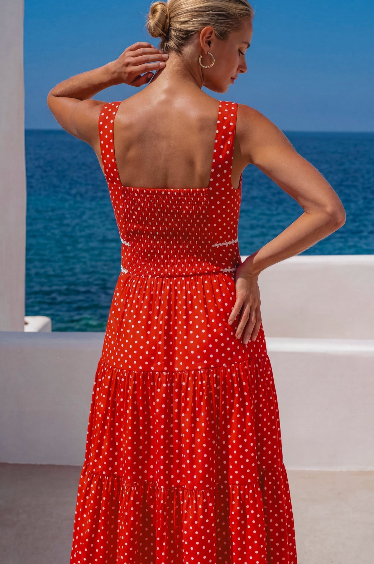 Elysia Cotton Tiered Maxi Dress