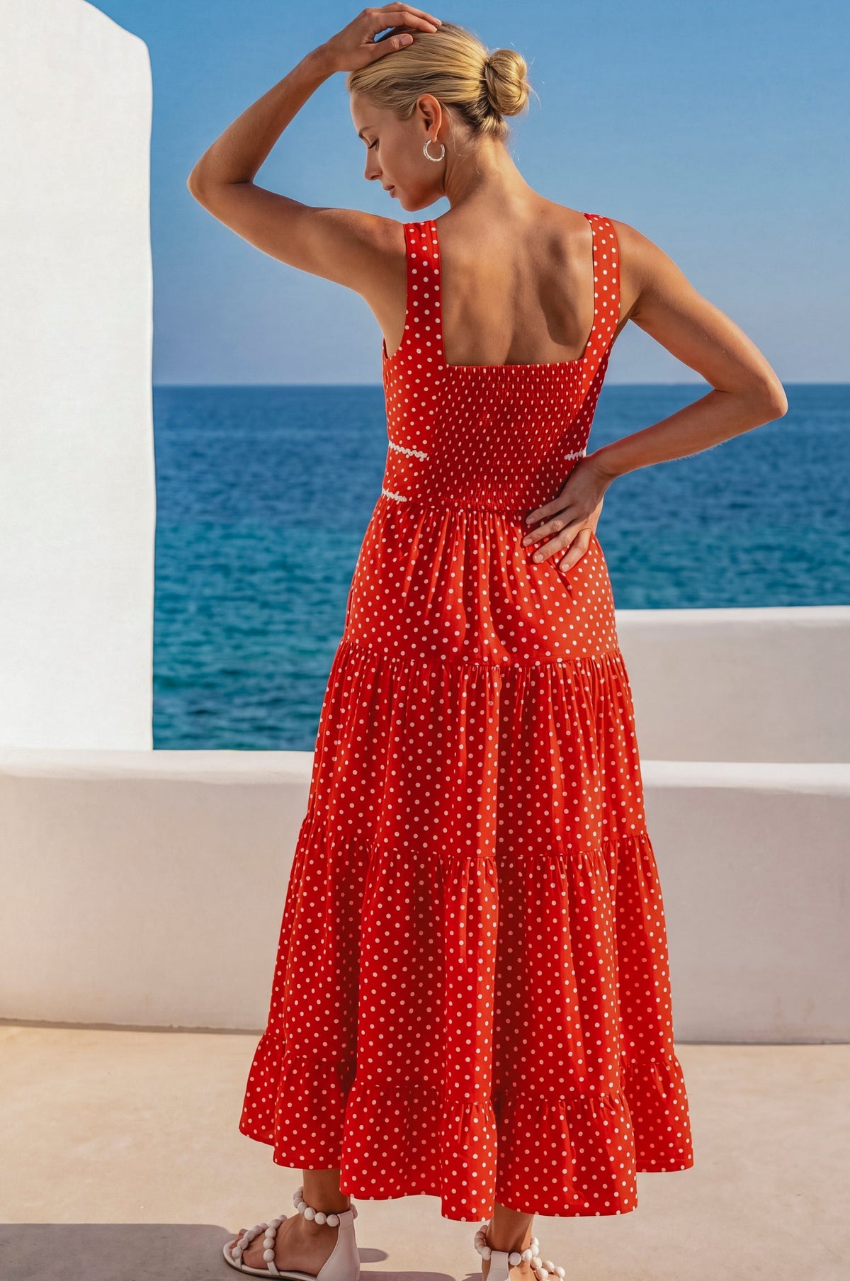 Elysia Cotton Tiered Maxi Dress